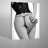 Femme Fatale by GalVII - erotic canvas artwork complete mounted - ready to hang - 31,5x39,37 (80x100cm) Better quality than poster, kind of oil painting look, various motives like photos, abstract art or pop art