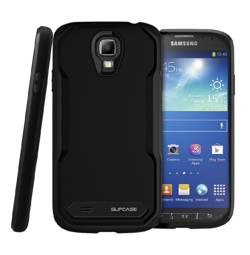 SUPCASE Samsung Galaxy S4 Active Unicorn Beetle Dual Layer Case - Free HD Clear Screen Protector, Black/Black