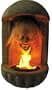 Animated Grillin Gabby Head Over Flame Halloween Prop