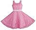 Sunny Fashion Girls Dress Pink Rose Wedding Pageant Boutique