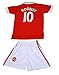 2015 Manchester United #10 Rooney Kids Home Soccer Jersey & Shorts Youth Sizes