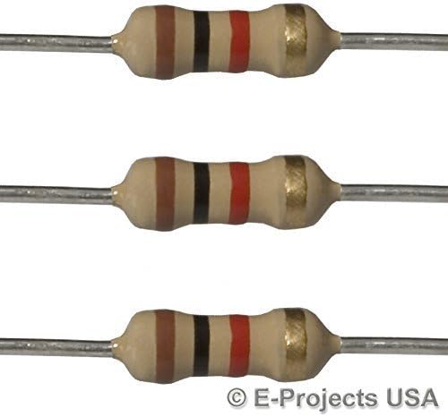 1k Ohm Resistors - 1/4 Watt - 5% - 1K (10 Pieces)