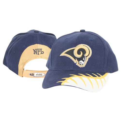 St. Louis Rams Football Seam Adjustable hat -Blue w/ White Trim