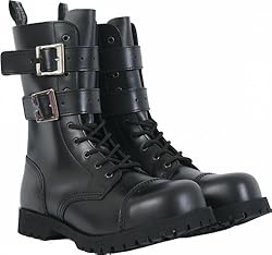 Boots & Braces - 10 Loch 2 Schnallen Größe 39 (UK5)