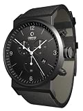 Obaku by Ingersoll gents chronograph black leather strap watch