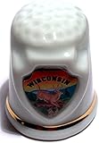 Wisconsin State Souvenir Collectible Lpco Thimble