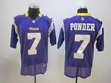 Ponder #7 NFL Minnesota Vikings Blue Football Jersey Sz52