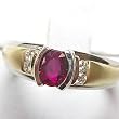 14K Two-Tone Gold Ruby and Diamond Ring