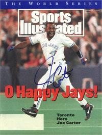 Joe Carter autographed Sports Illustrated Magazine (Toronto Blue Jays)