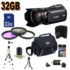 Canon VIXIA HF G10 Full HD Camcorder with HD CMOS Pro and 32GB Internal Flash Memory + 32GB SDHC CARD, CARD READER, CASE, FILTER, TRIPOD & MORE Super Saver Accessory Bundle !