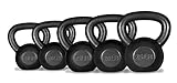 Gymenist Exercise Black Cast Kettle Bell Wieghts Iron Metal (Choose 5lb, 10lb 15lb, 20lb, 25lb, 30lb) (20 LB)