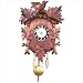 Battery Operated Carved Clock with Leaf Detail