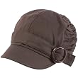 Cotton Newsboy Cabby Adjustable Buckle Cap Hat Gray