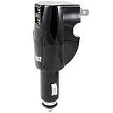 All-in-One USB Travel Charger - AC Wall Charger and 12V DC Car Charger in One with Two Dual USB Output Ports - Great for Charging Cell Phones, iPods, iPhones, and Other Wireless Devices