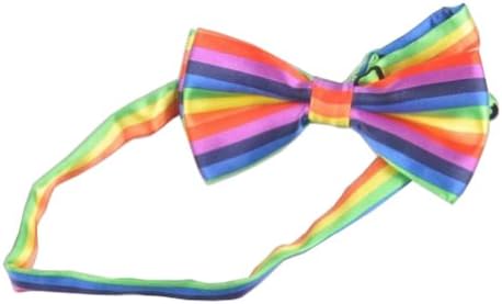 Men's Women's Rainbow Colorful Gay Pride Pre-Tied Bowtie Tie