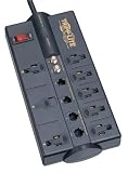 Tripp Lite TLP810NET Protect It! Surge Protector/Suppressor 8 outlets (3 Transformers) 10ft Cord 3690 Joules