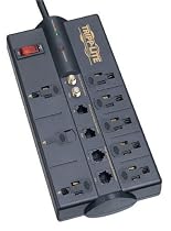 Tripp Lite TLP810NET Protect It! Surge Protector/Suppressor 8 outlets (3 Transformers) 10ft Cord 3690 Joules
