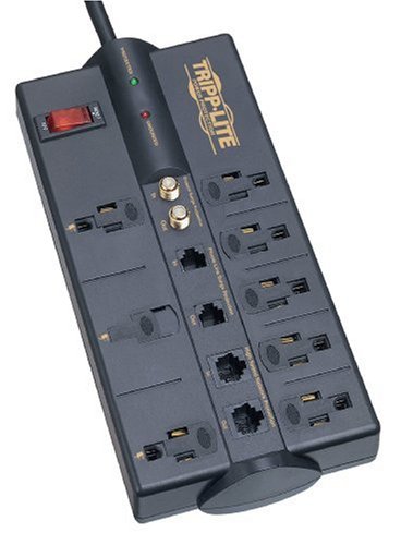 Tripp Lite TLP810NET Protect It! Surge Protector/Suppressor 8 outlets (3 Transformers) 10ft Cord 3690 Joules