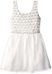Plus Size Junior Applique Lace-Up Beaded Polyester Tank Scoop Neck Party Dress 