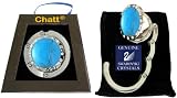 Turquoise Gemstone Swarovski Crystal Mirror FOLDING Purse Holder
