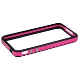 Pink and Black Premium Bumper Case for Apple iPhone 4S 4 - ATT - Verizon - Sprint