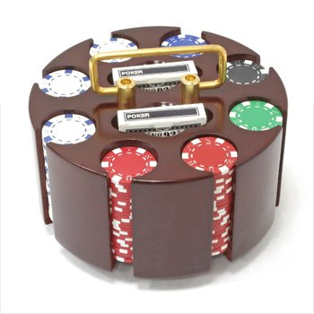 Childrens Toyshop  Toys : CQ Poker 200 11.5 Gram Chips in Wooden Carousel