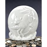 Cow Over Moon, White Porcelain Coin Bank by Ibis and Orchid Designs