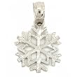 Snowflake Charm 14k White Gold 12mm