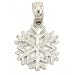Snowflake Charm 14k White Gold 12mm