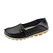 Maybest Women Work Comfort Leather Lace-Up Loafer Flats Pumps