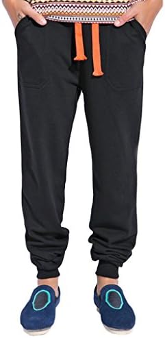 UUROS Men's Jogging Dance Harem Pants Casual Loose Fit Sweatpants Black 5XL