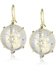 Jemma Wynne "Prive" Rainbow Moonstone with Diamond Overlay Drop Earrings