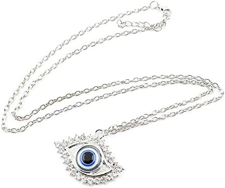 2 PCS Fashion Jewelry Necklace Long Chain Pendent Sweater Collar Bib Choker Collier Silver Punk Evil Eye