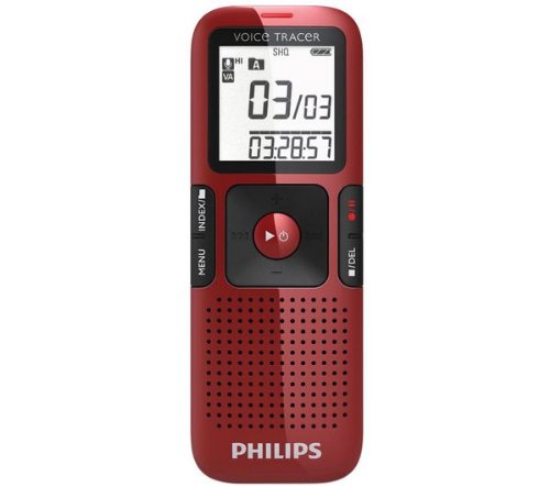 PHILLIPS DIGITAL RECORDER W/CLEARVOICE (RED)