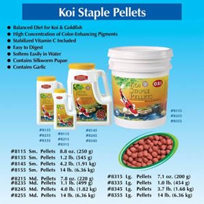Buy Imperial Garden Products OSI Koi Staple Pellets Color Enhancing Floating Fish Food Medium 7.8oz