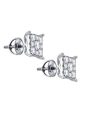 14KT White Gold 0.48 CTW Diamond SEVILLE Earrings