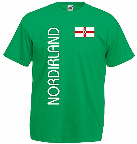 world-of-shirt Herren T-Shirt Nordirland EM 2016 Trikot Fanshirt|grün-S