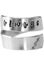 Always Ring, Harry Potter Fandom Gift, Hand Stamped Aluminum Ring, Harry Potter Fan Jewelry