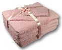 6 pce 500gsm Egyptian Combed Cotton Towel Bale includes 2 Face 2 Hand 2 Bath Baby Pink REDUCED TO CLEAR