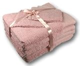 6 pce 500gsm Egyptian Combed Cotton Towel Bale includes 2 Face 2 Hand 2 Bath Baby Pink REDUCED TO CLEAR