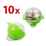 10 x HDE (TM) LED Spinning Light Up Top Toy