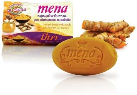 Mena Herbal Soap Curcumin Honey Anti-aging Dark Spot Soap 100g/3.7oz by MENA COSMETICS