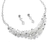 Bridal Jewelry Set, Swarovski Crystal Necklace & Earrings for Weddings 565