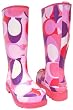 COACH PINK PAISLEY SCARF PRINT SIGNATURE RAIN BOOTS NEW