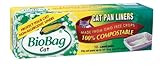 BioBag Cat Pan Liners Biodegradable Bags, 10-Count Boxes (Pack of 4)