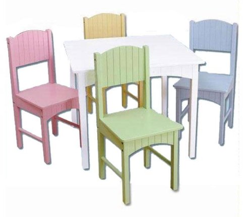 Childrens Toyshop  Toys : KidKraft Nantucket Table & 4 Pastel Chairs