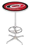 36" Carolina Hurricanes Counter Height Pub Table - Chrome Base with Footrest