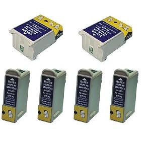 Take4Less 6-pack T007 T009 T007201 T009201 (4B+2C) Compatible Ink Cartridges for Epson Stylus Color 900 1270 1280 1290