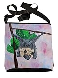 Fox Bat Cross Body Handbag, Large - From My Original Painting, Antediluvian Enigma- Support Wildlife Conservation, Read How