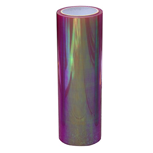 AUMO-mateÂ® 12 by 48 inches Self Adhesive Shiny Chameleon Headlights Films,Film Sheet Sticker,Tint Vinyl Film (Red)